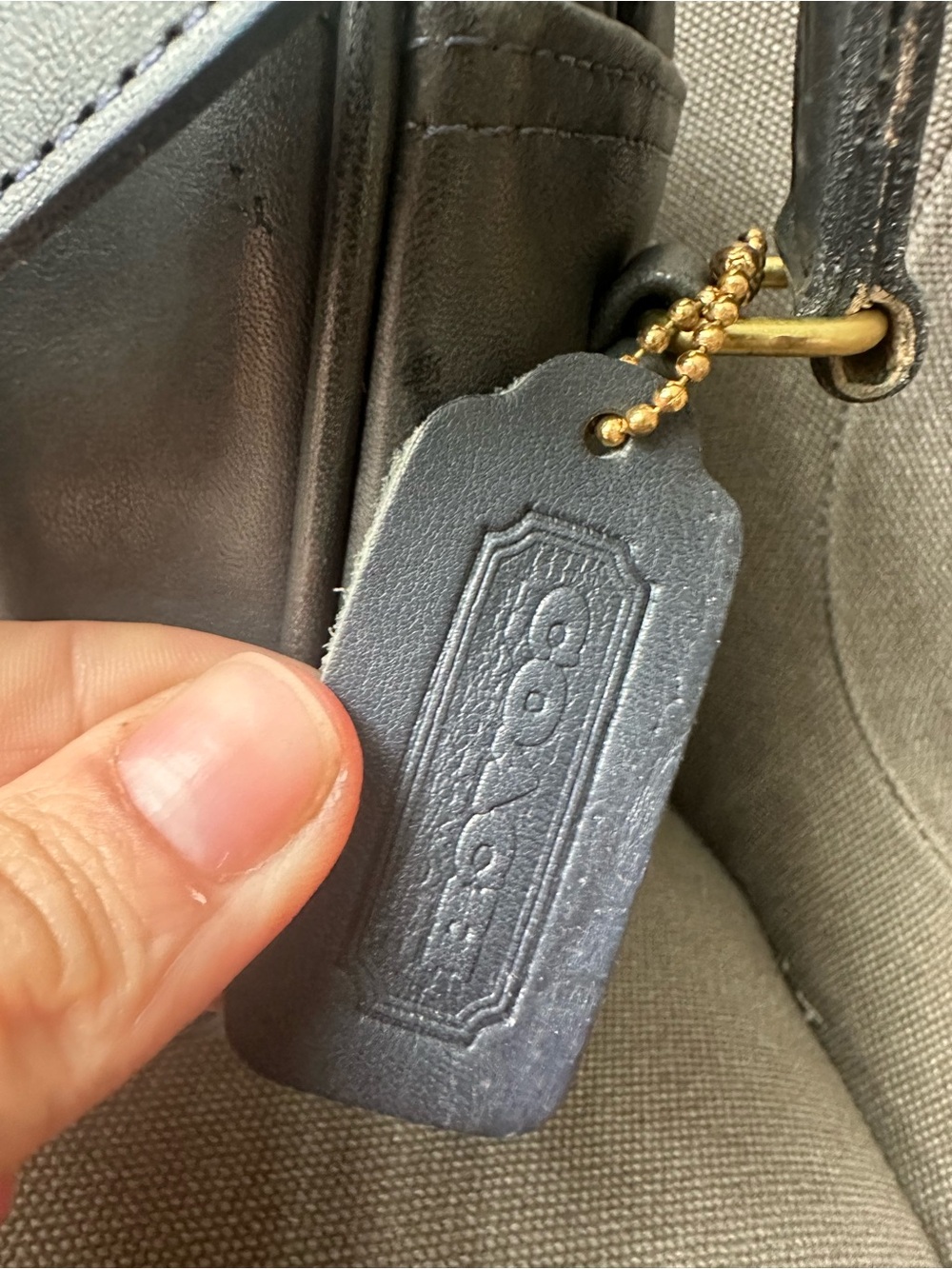 Vintage coach blue/ grey camera bag - Picture 4 of 12